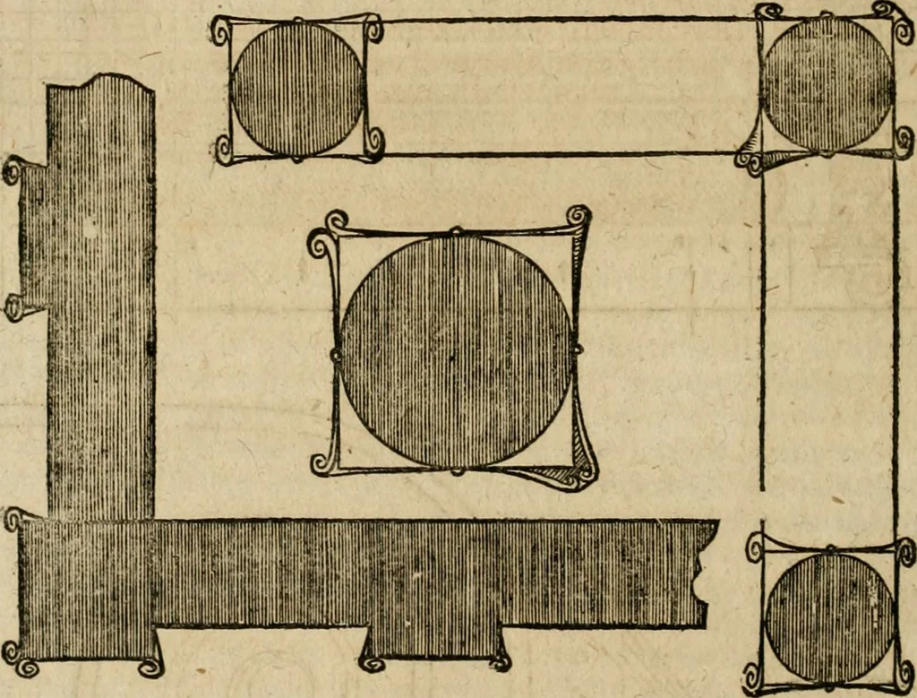 An illustration from Vitruuius, des aller namhafftigisten vnnd hocherfahrnesten, römischen Architecti, vnnd kunstreichen Werck oder Bawmeisters, Marci Vitruuij Pollionis, zehen Bücher von der Architectur vnd künstlichem Bawen ..., 1614, leaf 277
