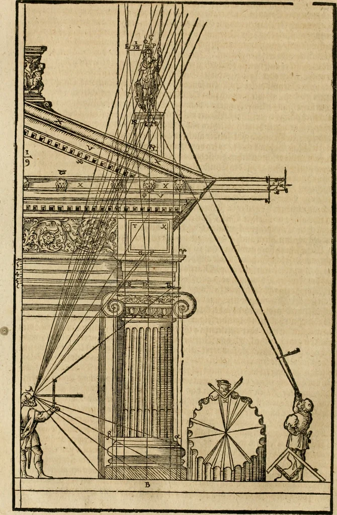An illustration from Vitruuius, des aller namhafftigisten vnnd hocherfahrnesten, römischen Architecti, vnnd kunstreichen Werck oder Bawmeisters, Marci Vitruuij Pollionis, zehen Bücher von der Architectur vnd künstlichem Bawen ..., 1614, leaf 279