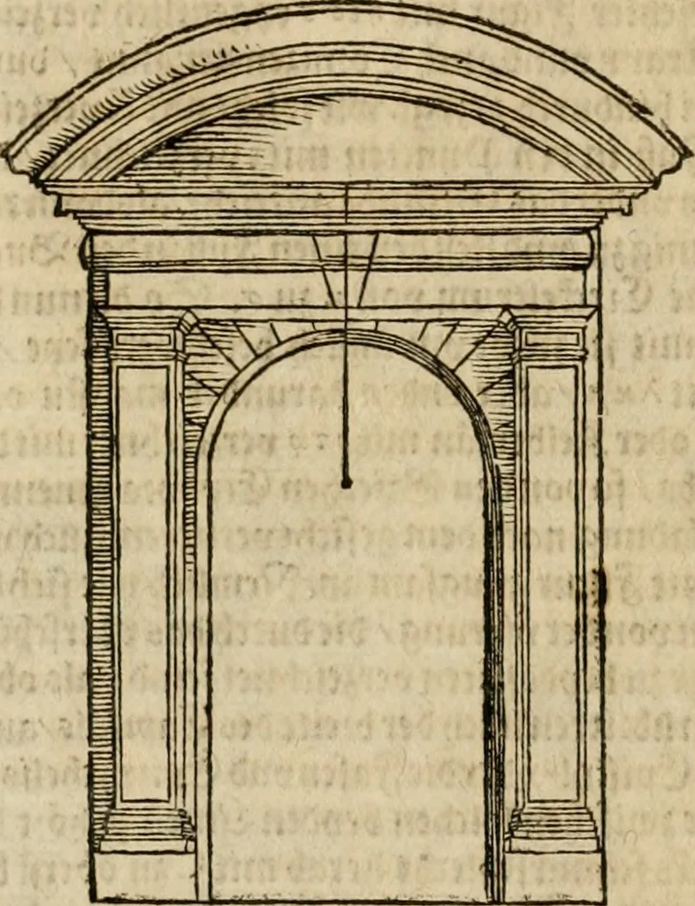 An illustration from Vitruuius, des aller namhafftigisten vnnd hocherfahrnesten, römischen Architecti, vnnd kunstreichen Werck oder Bawmeisters, Marci Vitruuij Pollionis, zehen Bücher von der Architectur vnd künstlichem Bawen ..., 1614, leaf 281