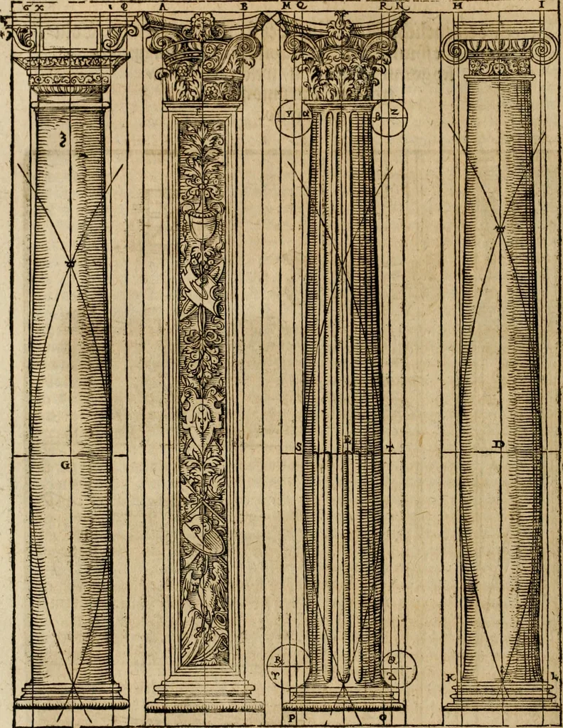 An illustration from Vitruuius, des aller namhafftigisten vnnd hocherfahrnesten, römischen Architecti, vnnd kunstreichen Werck oder Bawmeisters, Marci Vitruuij Pollionis, zehen Bücher von der Architectur vnd künstlichem Bawen ..., 1614, leaf 293