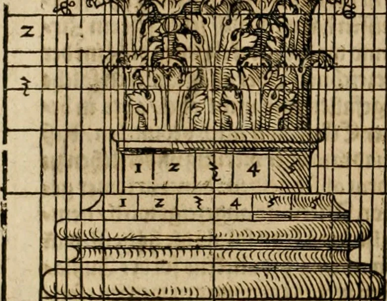 An illustration from Vitruuius, des aller namhafftigisten vnnd hocherfahrnesten, römischen Architecti, vnnd kunstreichen Werck oder Bawmeisters, Marci Vitruuij Pollionis, zehen Bücher von der Architectur vnd künstlichem Bawen ..., 1614, leaf 297