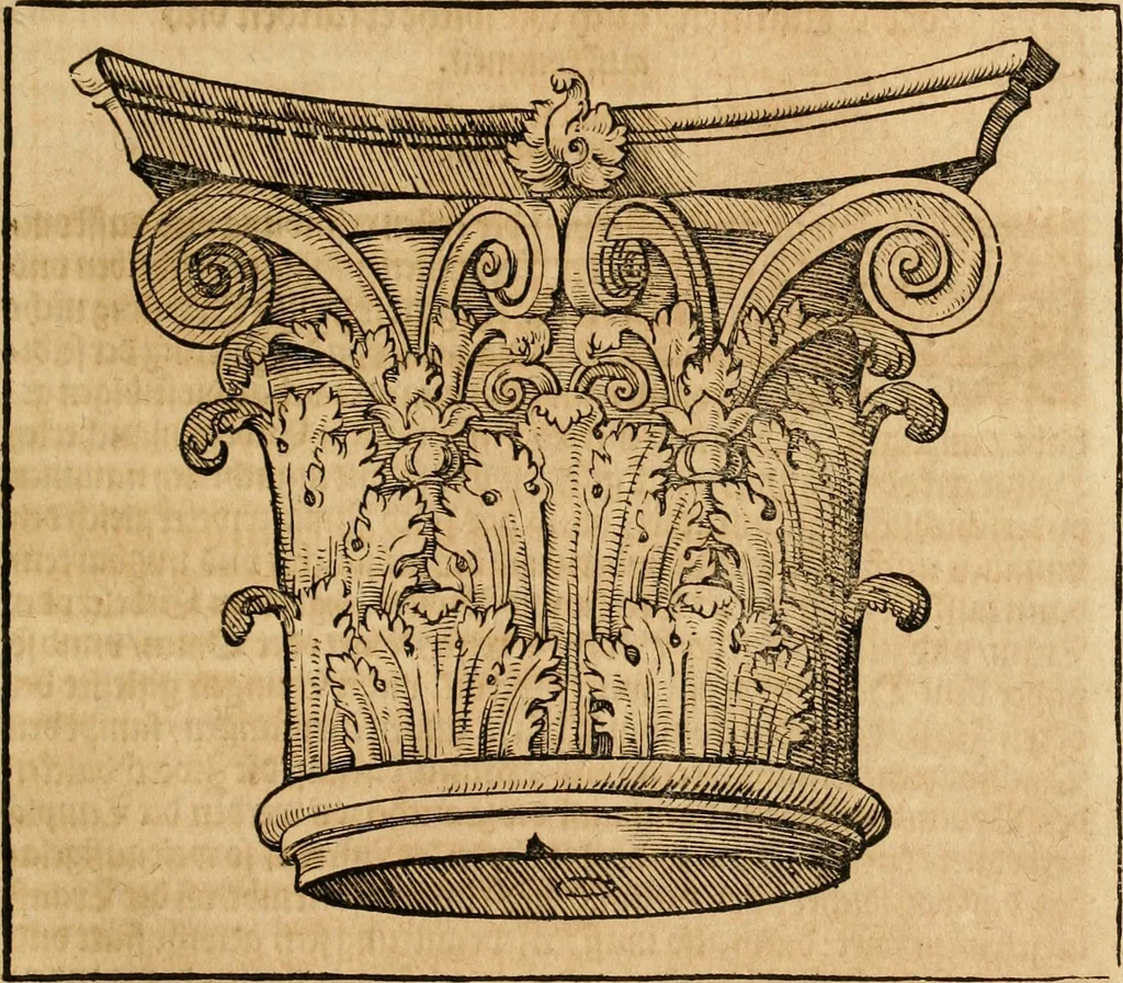 An illustration from Vitruuius, des aller namhafftigisten vnnd hocherfahrnesten, römischen Architecti, vnnd kunstreichen Werck oder Bawmeisters, Marci Vitruuij Pollionis, zehen Bücher von der Architectur vnd künstlichem Bawen ..., 1614, leaf 298