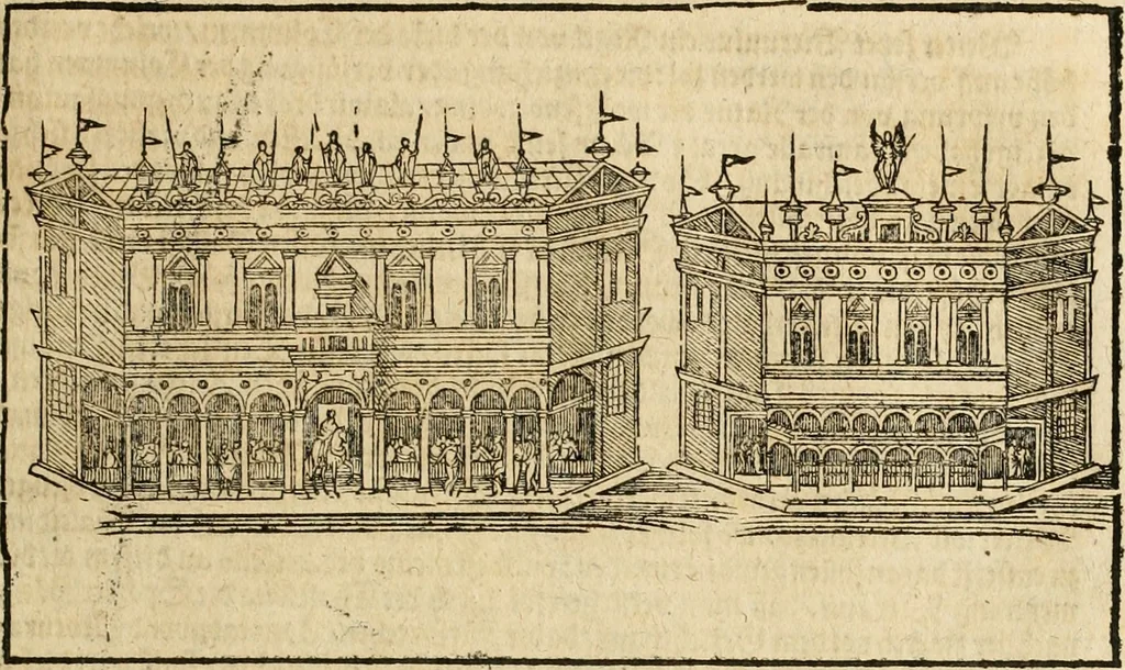 An illustration from Vitruuius, des aller namhafftigisten vnnd hocherfahrnesten, römischen Architecti, vnnd kunstreichen Werck oder Bawmeisters, Marci Vitruuij Pollionis, zehen Bücher von der Architectur vnd künstlichem Bawen ..., 1614, leaf 346