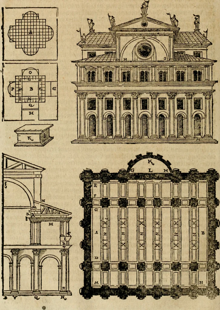An illustration from Vitruuius, des aller namhafftigisten vnnd hocherfahrnesten, römischen Architecti, vnnd kunstreichen Werck oder Bawmeisters, Marci Vitruuij Pollionis, zehen Bücher von der Architectur vnd künstlichem Bawen ..., 1614, leaf 349