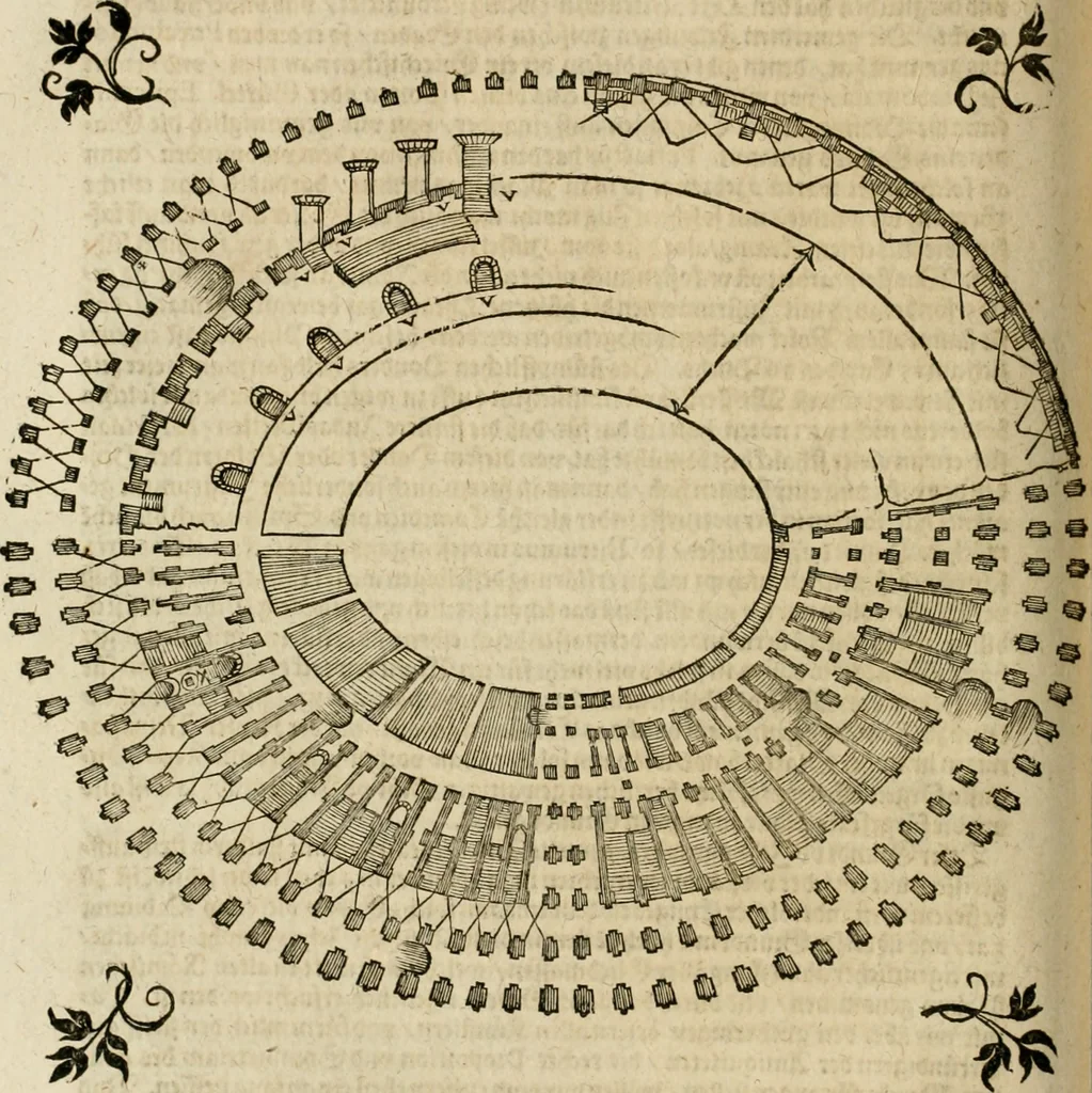 An illustration from Vitruuius, des aller namhafftigisten vnnd hocherfahrnesten, römischen Architecti, vnnd kunstreichen Werck oder Bawmeisters, Marci Vitruuij Pollionis, zehen Bücher von der Architectur vnd künstlichem Bawen ..., 1614, leaf 375