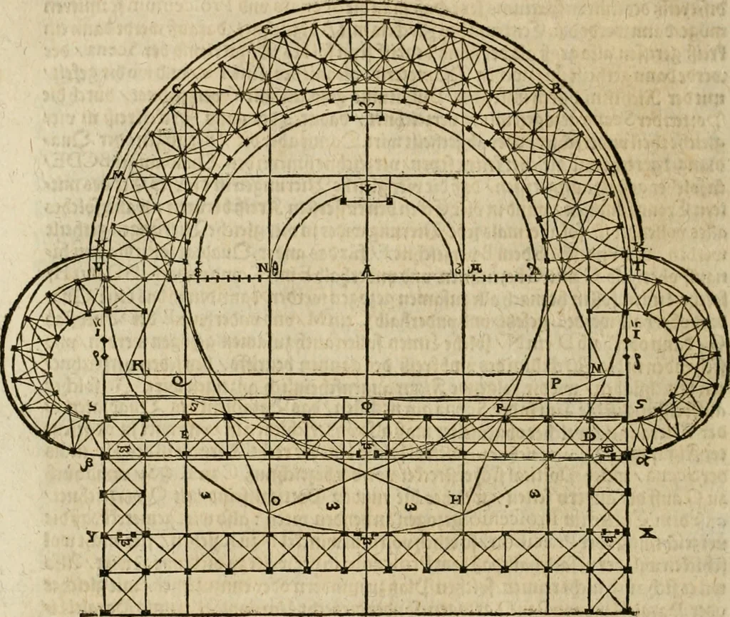 An illustration from Vitruuius, des aller namhafftigisten vnnd hocherfahrnesten, römischen Architecti, vnnd kunstreichen Werck oder Bawmeisters, Marci Vitruuij Pollionis, zehen Bücher von der Architectur vnd künstlichem Bawen ..., 1614, leaf 383