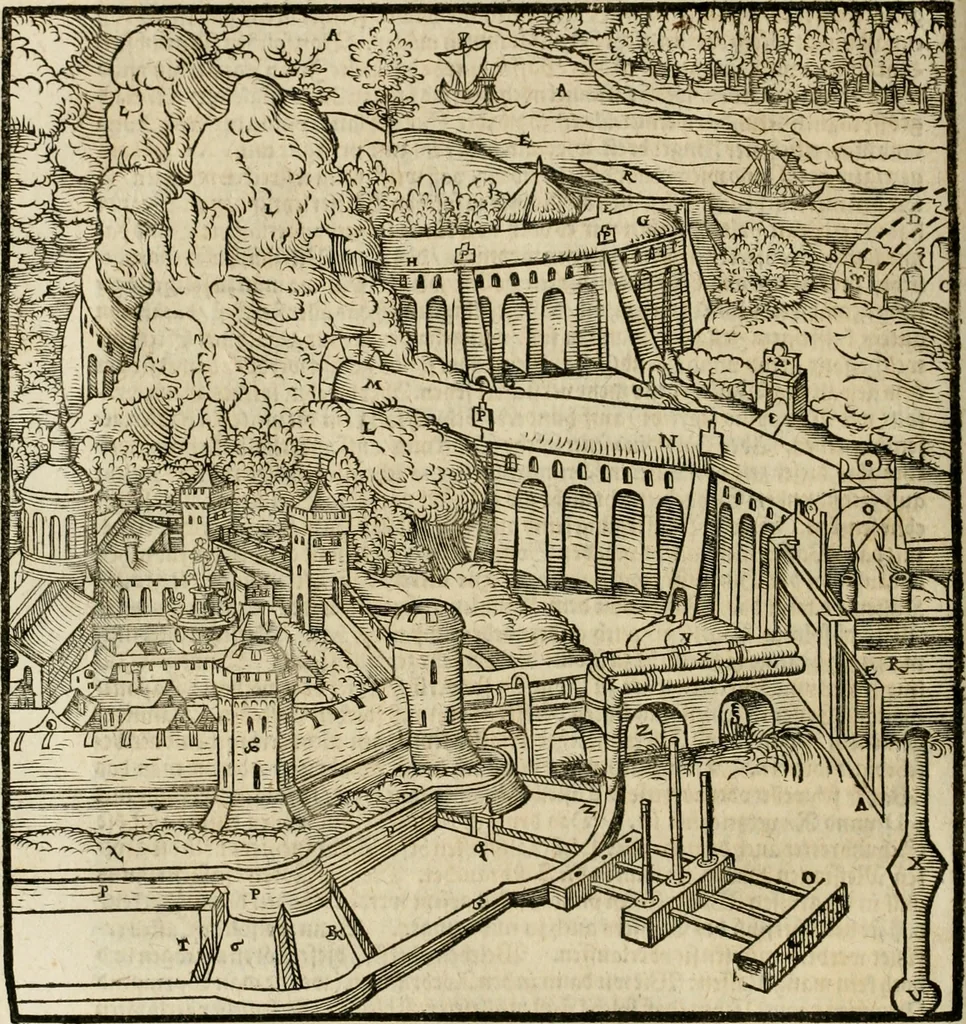 An illustration from Vitruuius, des aller namhafftigisten vnnd hocherfahrnesten, römischen Architecti, vnnd kunstreichen Werck oder Bawmeisters, Marci Vitruuij Pollionis, zehen Bücher von der Architectur vnd künstlichem Bawen ..., 1614, leaf 529