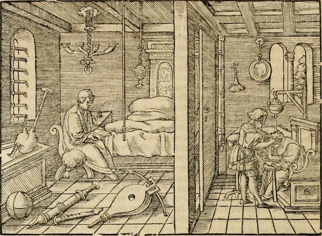 An illustration from Vitruuius, des aller namhafftigisten vnnd hocherfahrnesten, römischen Architecti, vnnd kunstreichen Werck oder Bawmeisters, Marci Vitruuij Pollionis, zehen Bücher von der Architectur vnd künstlichem Bawen ..., 1614, leaf 583