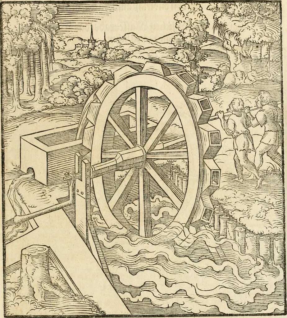 An illustration from Vitruuius, des aller namhafftigisten vnnd hocherfahrnesten, römischen Architecti, vnnd kunstreichen Werck oder Bawmeisters, Marci Vitruuij Pollionis, zehen Bücher von der Architectur vnd künstlichem Bawen ..., 1614, leaf 616