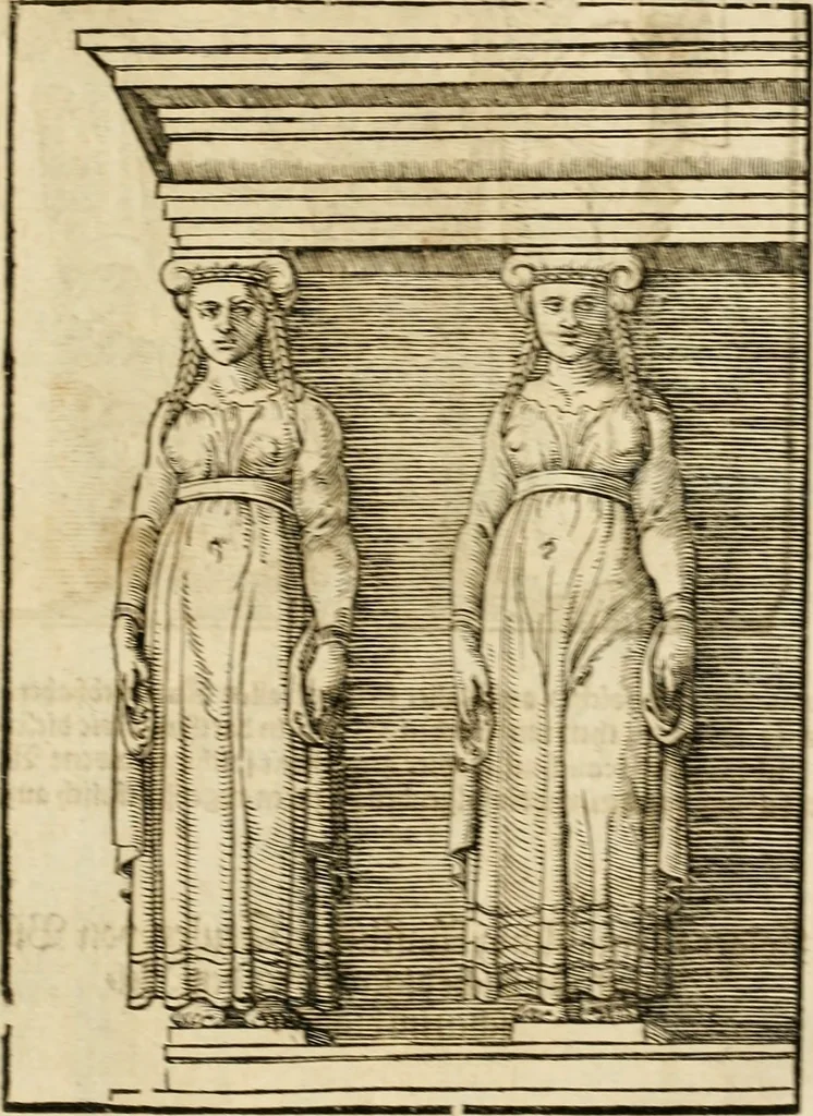 An illustration from Vitruuius, des aller namhafftigisten vnnd hocherfahrnesten, römischen Architecti, vnnd kunstreichen Werck oder Bawmeisters, Marci Vitruuij Pollionis, zehen Bücher von der Architectur vnd künstlichem Bawen ..., 1614, leaf 62