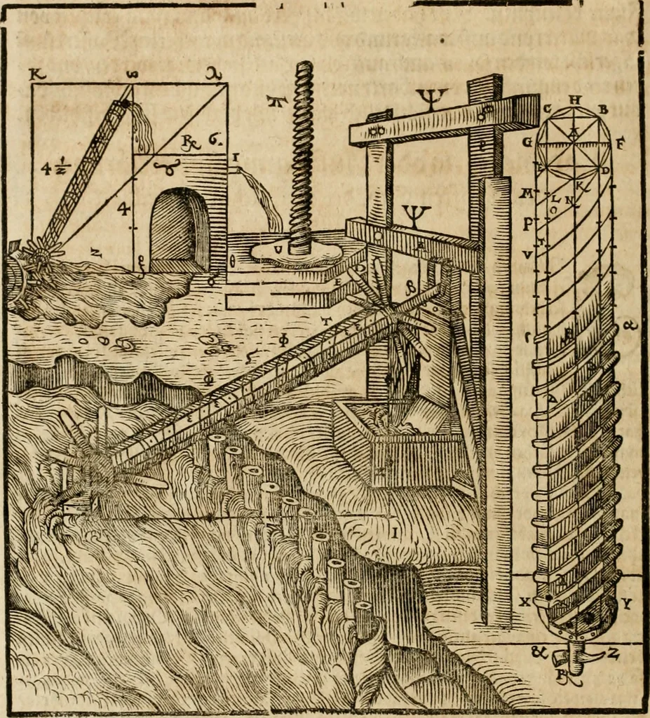 An illustration from Vitruuius, des aller namhafftigisten vnnd hocherfahrnesten, römischen Architecti, vnnd kunstreichen Werck oder Bawmeisters, Marci Vitruuij Pollionis, zehen Bücher von der Architectur vnd künstlichem Bawen ..., 1614, leaf 621
