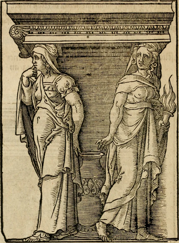 An illustration from Vitruuius, des aller namhafftigisten vnnd hocherfahrnesten, römischen Architecti, vnnd kunstreichen Werck oder Bawmeisters, Marci Vitruuij Pollionis, zehen Bücher von der Architectur vnd künstlichem Bawen ..., 1614, leaf 63