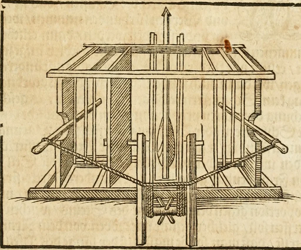 An illustration from Vitruuius, des aller namhafftigisten vnnd hocherfahrnesten, römischen Architecti, vnnd kunstreichen Werck oder Bawmeisters, Marci Vitruuij Pollionis, zehen Bücher von der Architectur vnd künstlichem Bawen ..., 1614, leaf 632