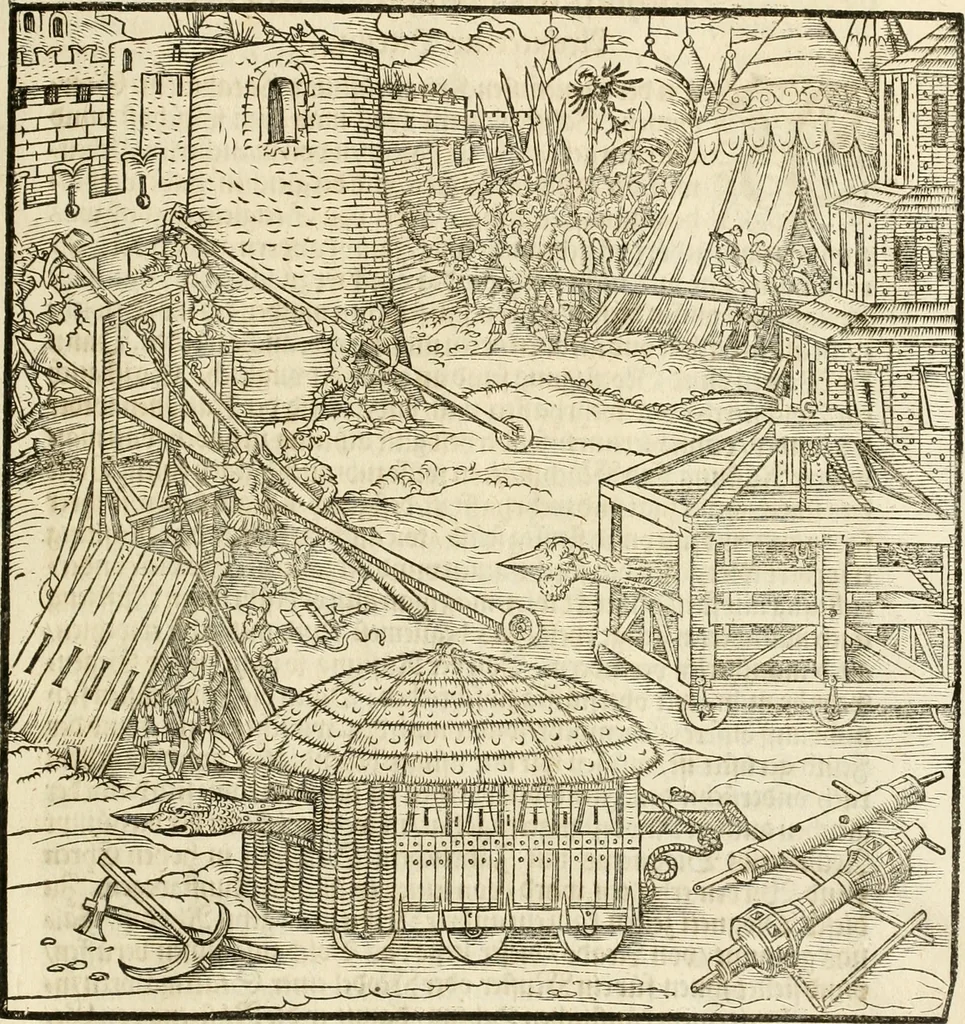 An illustration from Vitruuius, des aller namhafftigisten vnnd hocherfahrnesten, römischen Architecti, vnnd kunstreichen Werck oder Bawmeisters, Marci Vitruuij Pollionis, zehen Bücher von der Architectur vnd künstlichem Bawen ..., 1614, leaf 642
