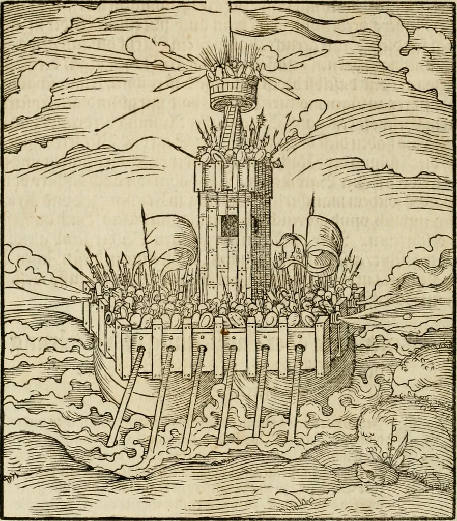 An illustration from Vitruuius, des aller namhafftigisten vnnd hocherfahrnesten, römischen Architecti, vnnd kunstreichen Werck oder Bawmeisters, Marci Vitruuij Pollionis, zehen Bücher von der Architectur vnd künstlichem Bawen ..., 1614, leaf 647