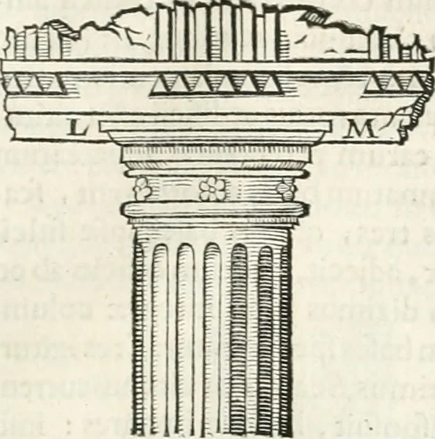 An illustration from M. Vitruvii Pollionis De architectura libri decem, 1649, leaf 474