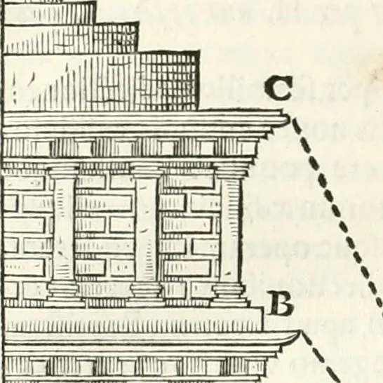 An illustration from M. Vitruvii Pollionis De architectura libri decem, 1649, leaf 475