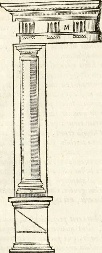 An illustration from M. Vitruvii Pollionis De architectura libri decem, 1649, leaf 93