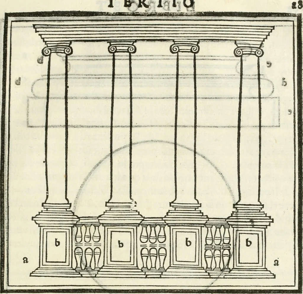 An illustration from M.L. Vitrvuio Pollione De architectura, 1524, leaf 102