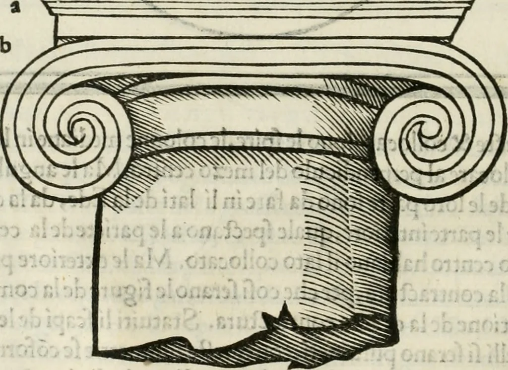 An illustration from M.L. Vitrvuio Pollione De architectura, 1524, leaf 105