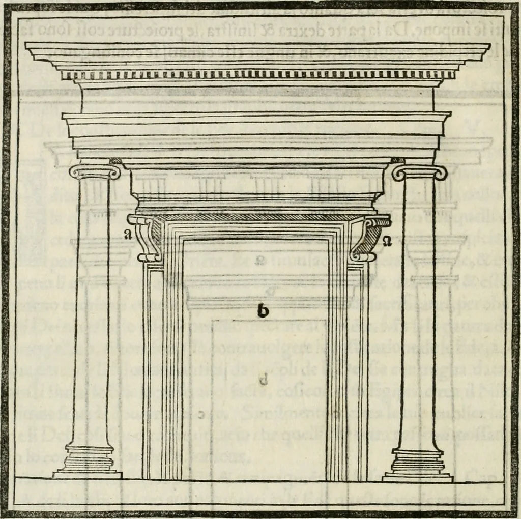 An illustration from M.L. Vitrvuio Pollione De architectura, 1524, leaf 127