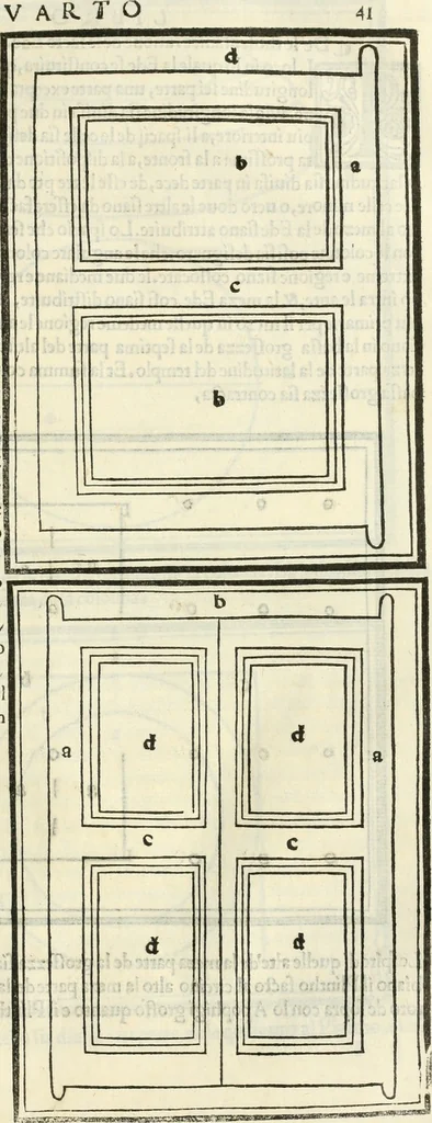 An illustration from M.L. Vitrvuio Pollione De architectura, 1524, leaf 128