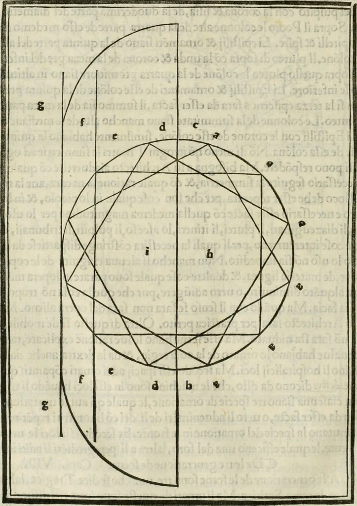 An illustration from M.L. Vitrvuio Pollione De architectura, 1524, leaf 149