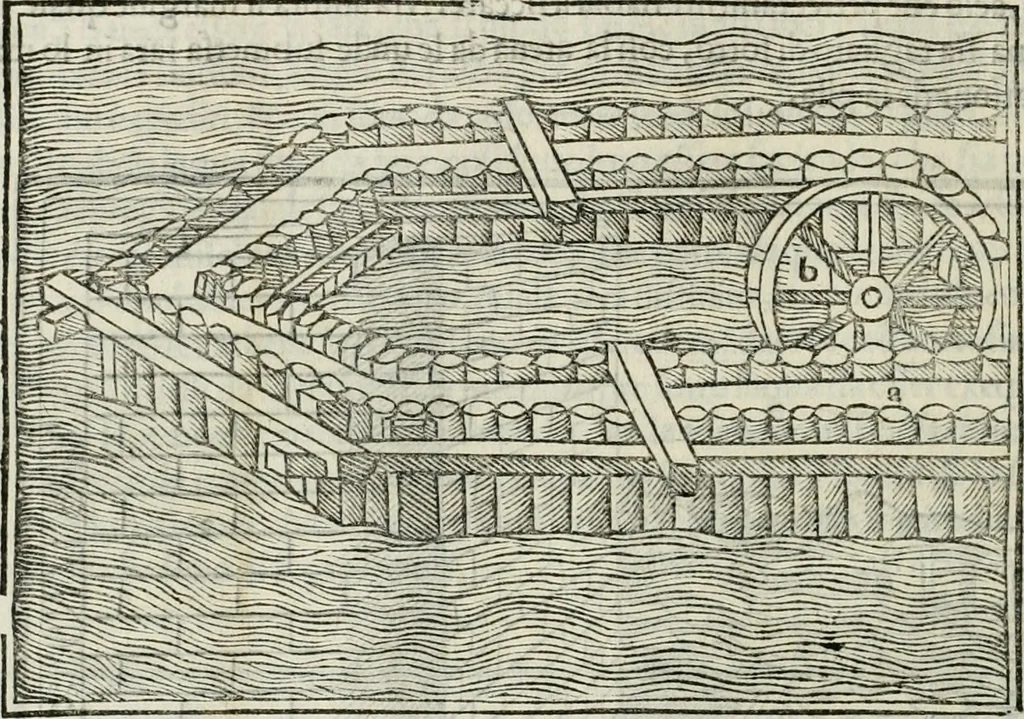 An illustration from M.L. Vitrvuio Pollione De architectura, 1524, leaf 159