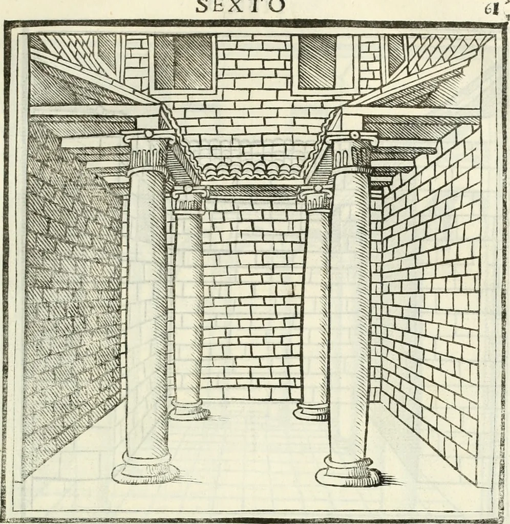 An illustration from M.L. Vitrvuio Pollione De architectura, 1524, leaf 168