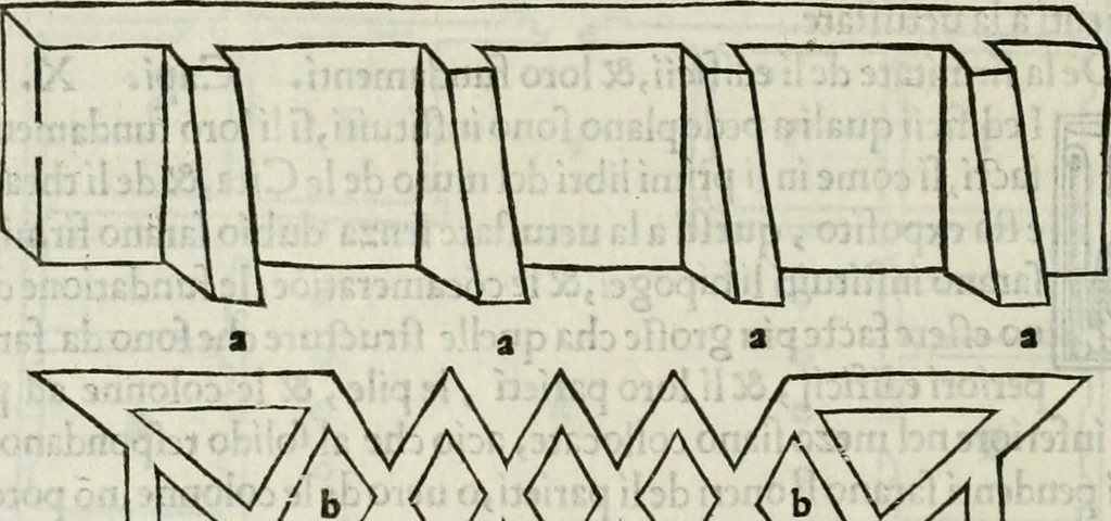 An illustration from M.L. Vitrvuio Pollione De architectura, 1524, leaf 181