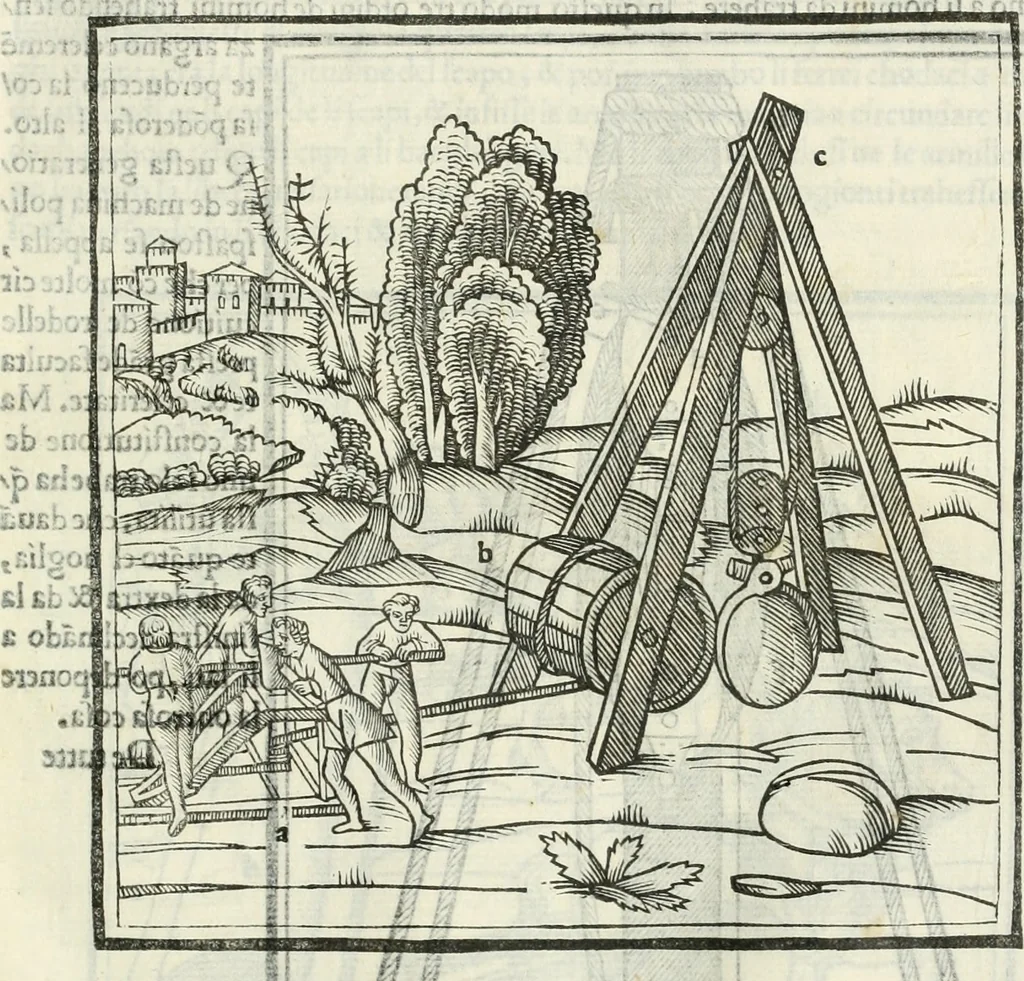 An illustration from M.L. Vitrvuio Pollione De architectura, 1524, leaf 238