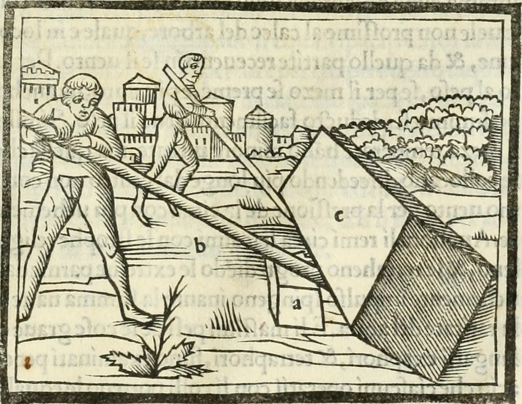 An illustration from M.L. Vitrvuio Pollione De architectura, 1524, leaf 242