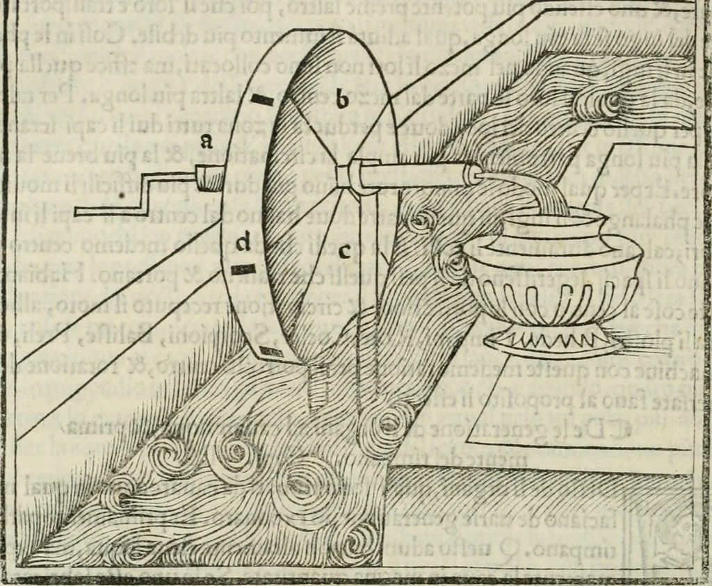 An illustration from M.L. Vitrvuio Pollione De architectura, 1524, leaf 245