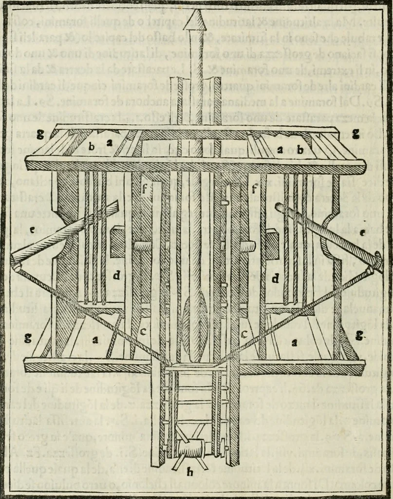 An illustration from M.L. Vitrvuio Pollione De architectura, 1524, leaf 257