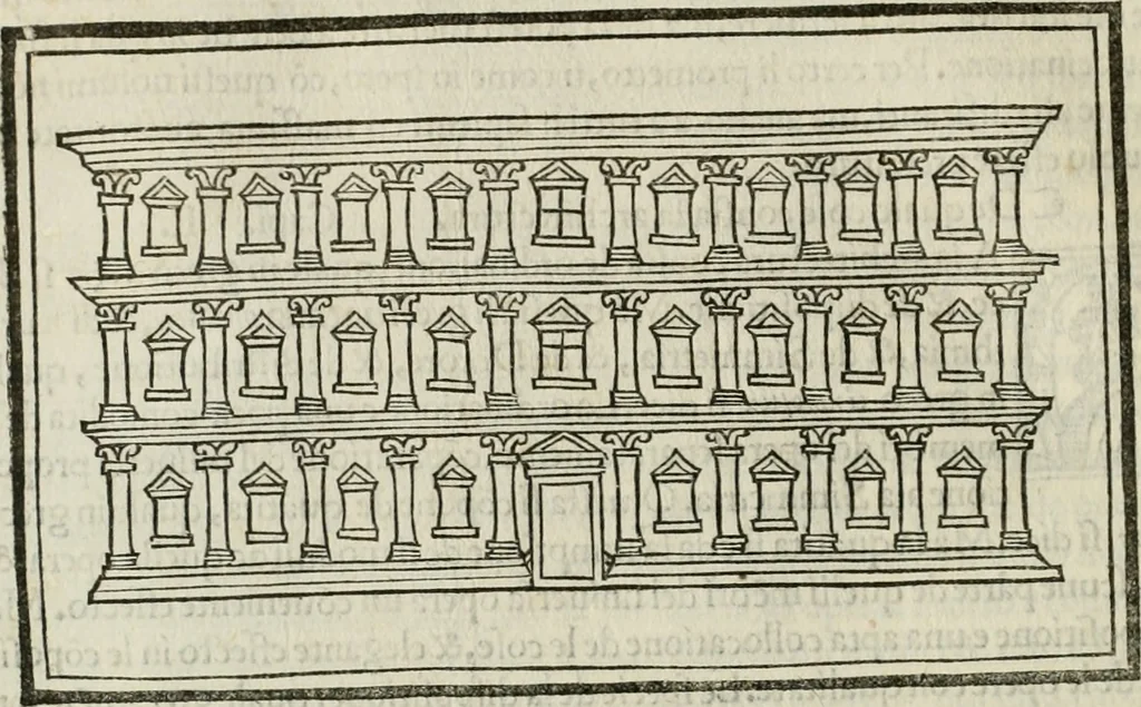 An illustration from M.L. Vitrvuio Pollione De architectura, 1524, leaf 55
