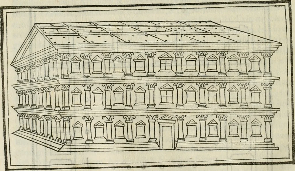 An illustration from M.L. Vitrvuio Pollione De architectura, 1524, leaf 55