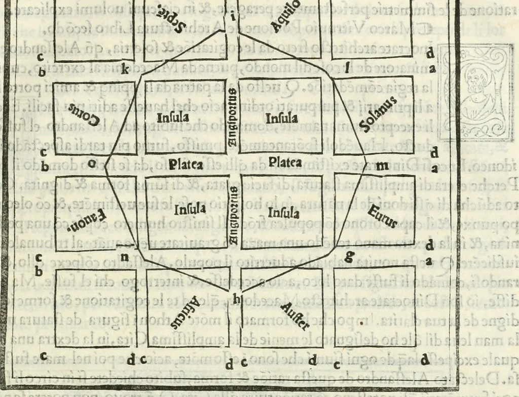 An illustration from M.L. Vitrvuio Pollione De architectura, 1524, leaf 70