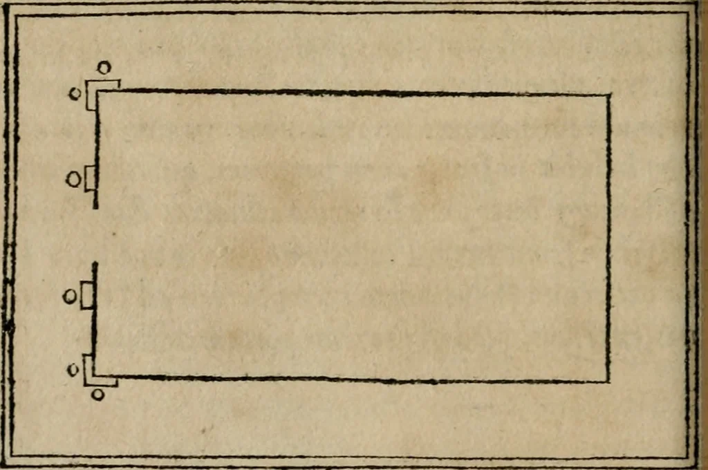 An illustration from M. Vitrvvii De architectura libri decem : summa diligentia recogniti atq; excusi : cum nonnullis figuris sub hoc signo * positis, nunq antea impraessis : additis Iulij Frontini De aqueductibus libris, proter materiae affinitatem, 1523, leaf 101