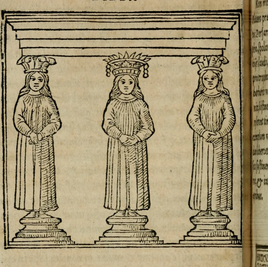 An illustration from M. Vitrvvii De architectura libri decem : summa diligentia recogniti atq; excusi : cum nonnullis figuris sub hoc signo * positis, nunq antea impraessis : additis Iulij Frontini De aqueductibus libris, proter materiae affinitatem, 1523, leaf 17