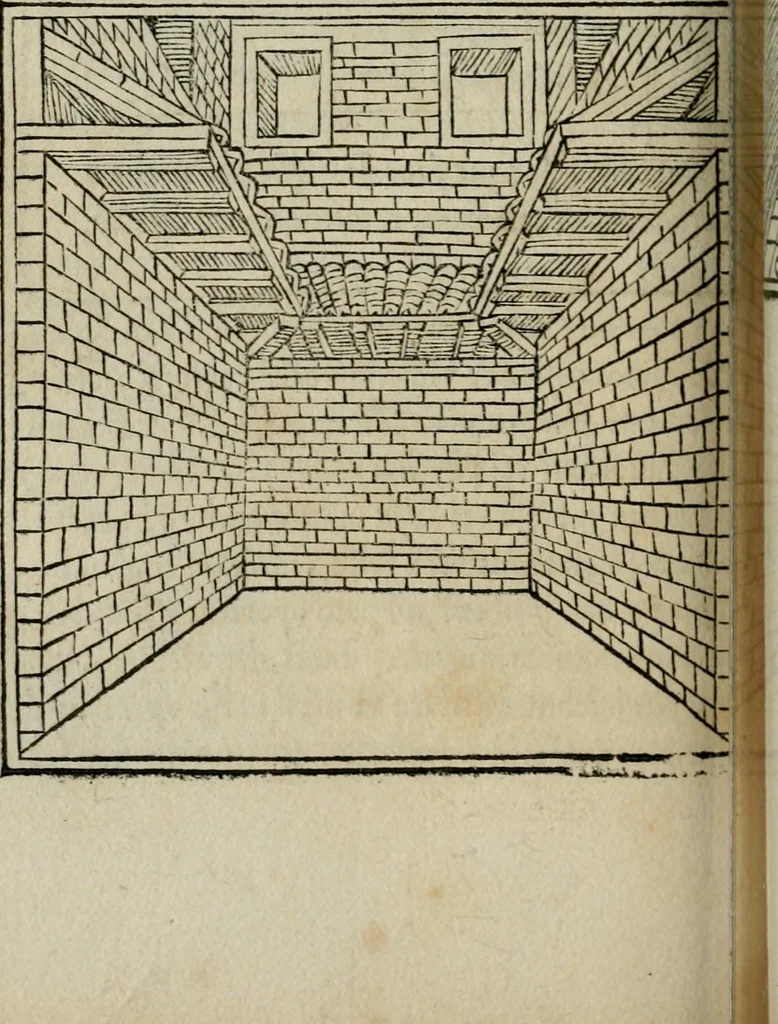 An illustration from M. Vitrvvii De architectura libri decem : summa diligentia recogniti atq; excusi : cum nonnullis figuris sub hoc signo * positis, nunq antea impraessis : additis Iulij Frontini De aqueductibus libris, proter materiae affinitatem, 1523, leaf 207