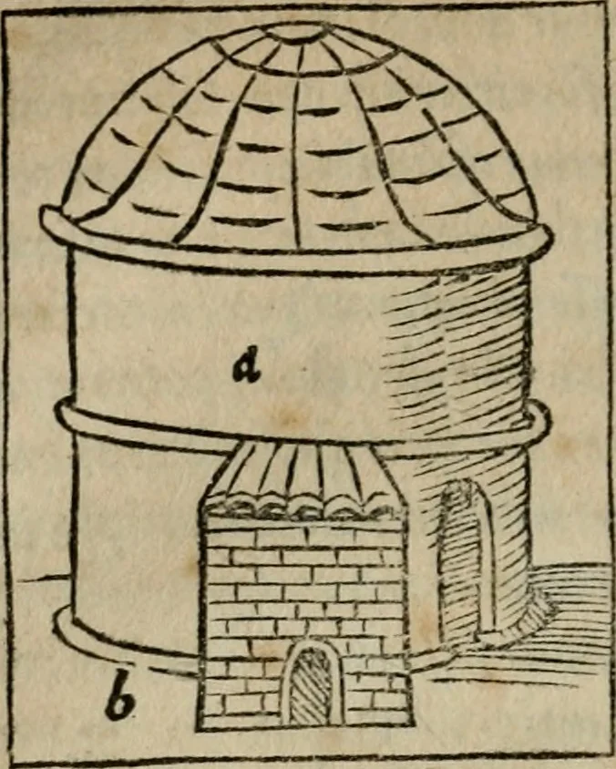 An illustration from M. Vitrvvii De architectura libri decem : summa diligentia recogniti atq; excusi : cum nonnullis figuris sub hoc signo * positis, nunq antea impraessis : additis Iulij Frontini De aqueductibus libris, proter materiae affinitatem, 1523, leaf 251