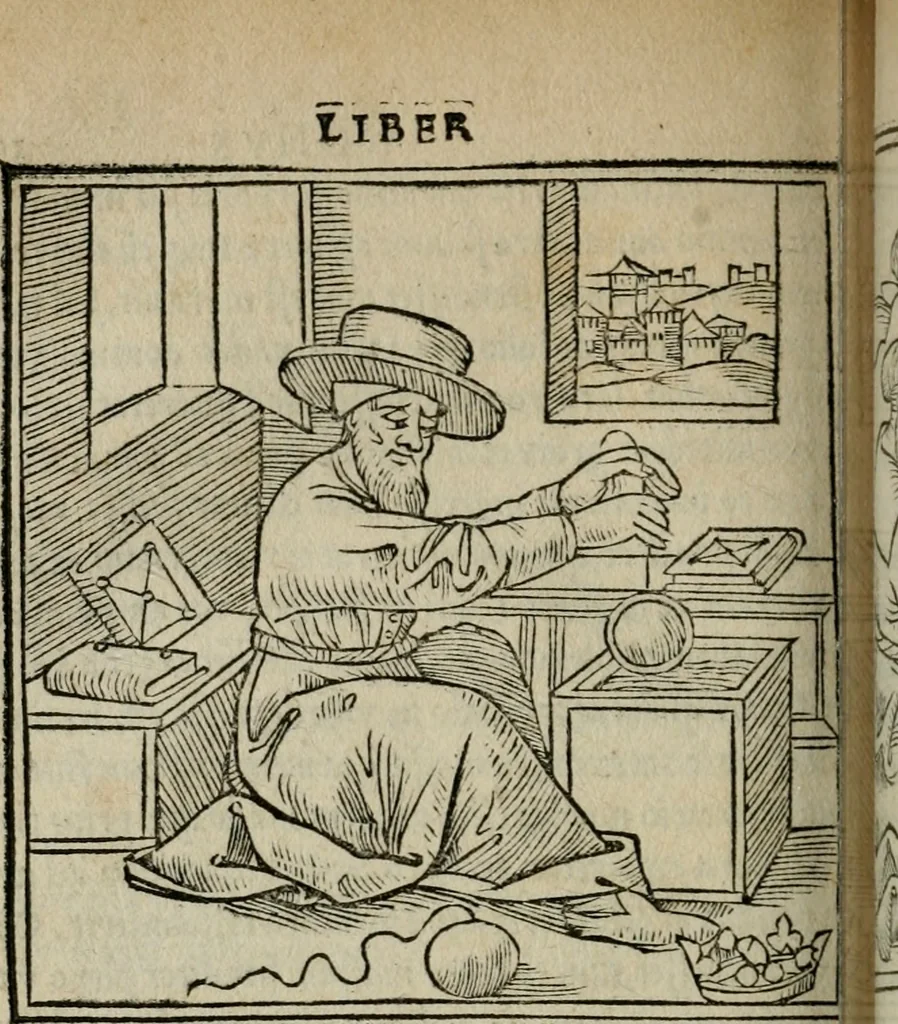 An illustration from M. Vitrvvii De architectura libri decem : summa diligentia recogniti atq; excusi : cum nonnullis figuris sub hoc signo * positis, nunq antea impraessis : additis Iulij Frontini De aqueductibus libris, proter materiae affinitatem, 1523, leaf 287