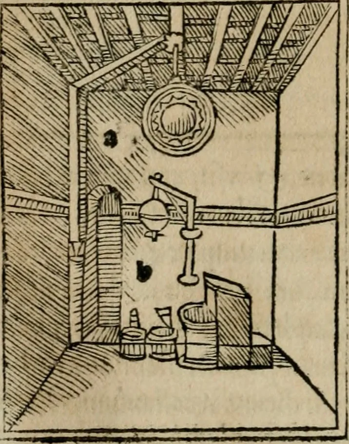 An illustration from M. Vitrvvii De architectura libri decem : summa diligentia recogniti atq; excusi : cum nonnullis figuris sub hoc signo * positis, nunq antea impraessis : additis Iulij Frontini De aqueductibus libris, proter materiae affinitatem, 1523, leaf 309