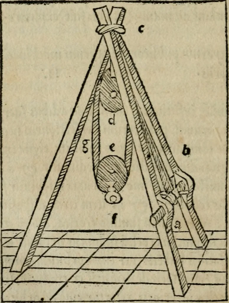 An illustration from M. Vitrvvii De architectura libri decem : summa diligentia recogniti atq; excusi : cum nonnullis figuris sub hoc signo * positis, nunq antea impraessis : additis Iulij Frontini De aqueductibus libris, proter materiae affinitatem, 1523, leaf 319