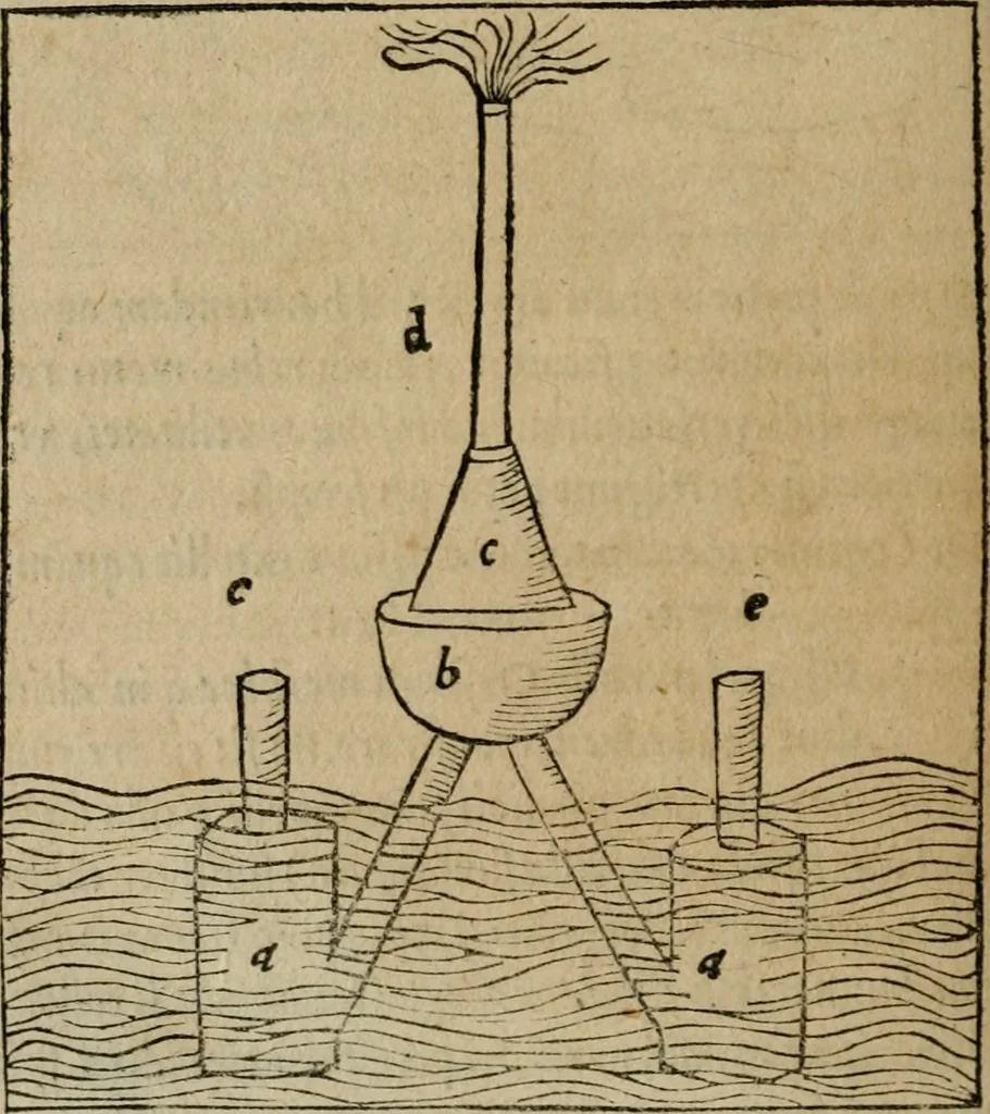 An illustration from M. Vitrvvii De architectura libri decem : summa diligentia recogniti atq; excusi : cum nonnullis figuris sub hoc signo * positis, nunq antea impraessis : additis Iulij Frontini De aqueductibus libris, proter materiae affinitatem, 1523, leaf 337