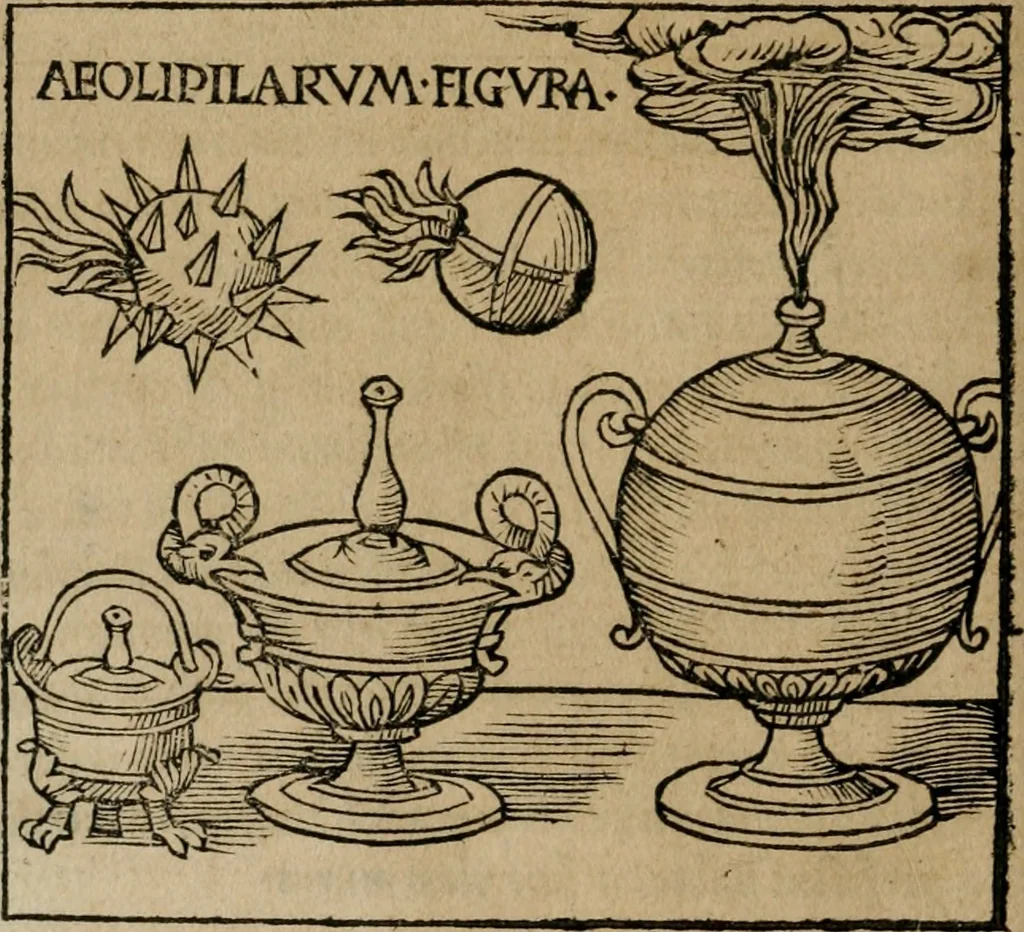 An illustration from M. Vitrvvii De architectura libri decem : summa diligentia recogniti atq; excusi : cum nonnullis figuris sub hoc signo * positis, nunq antea impraessis : additis Iulij Frontini De aqueductibus libris, proter materiae affinitatem, 1523, leaf 43