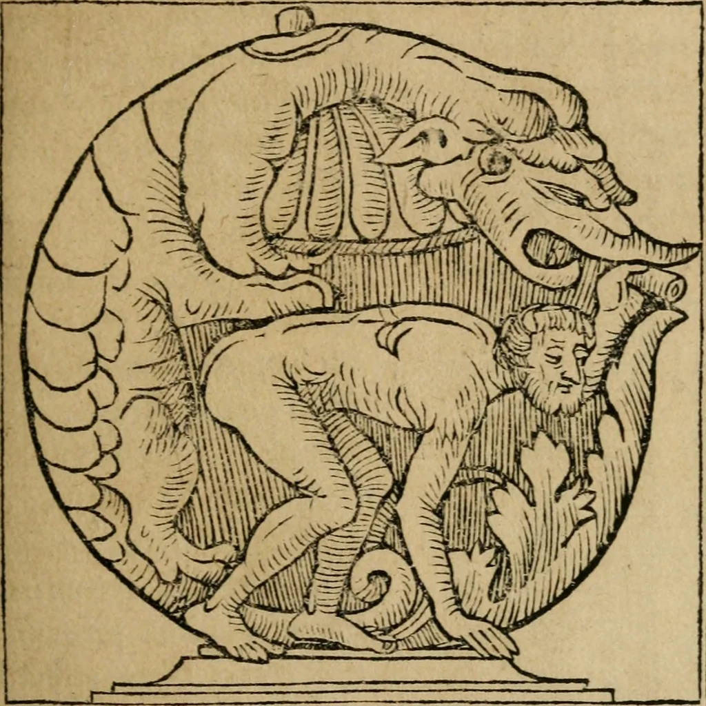 An illustration from M. Vitrvvii De architectura libri decem : summa diligentia recogniti atq; excusi : cum nonnullis figuris sub hoc signo * positis, nunq antea impraessis : additis Iulij Frontini De aqueductibus libris, proter materiae affinitatem, 1523, leaf 44
