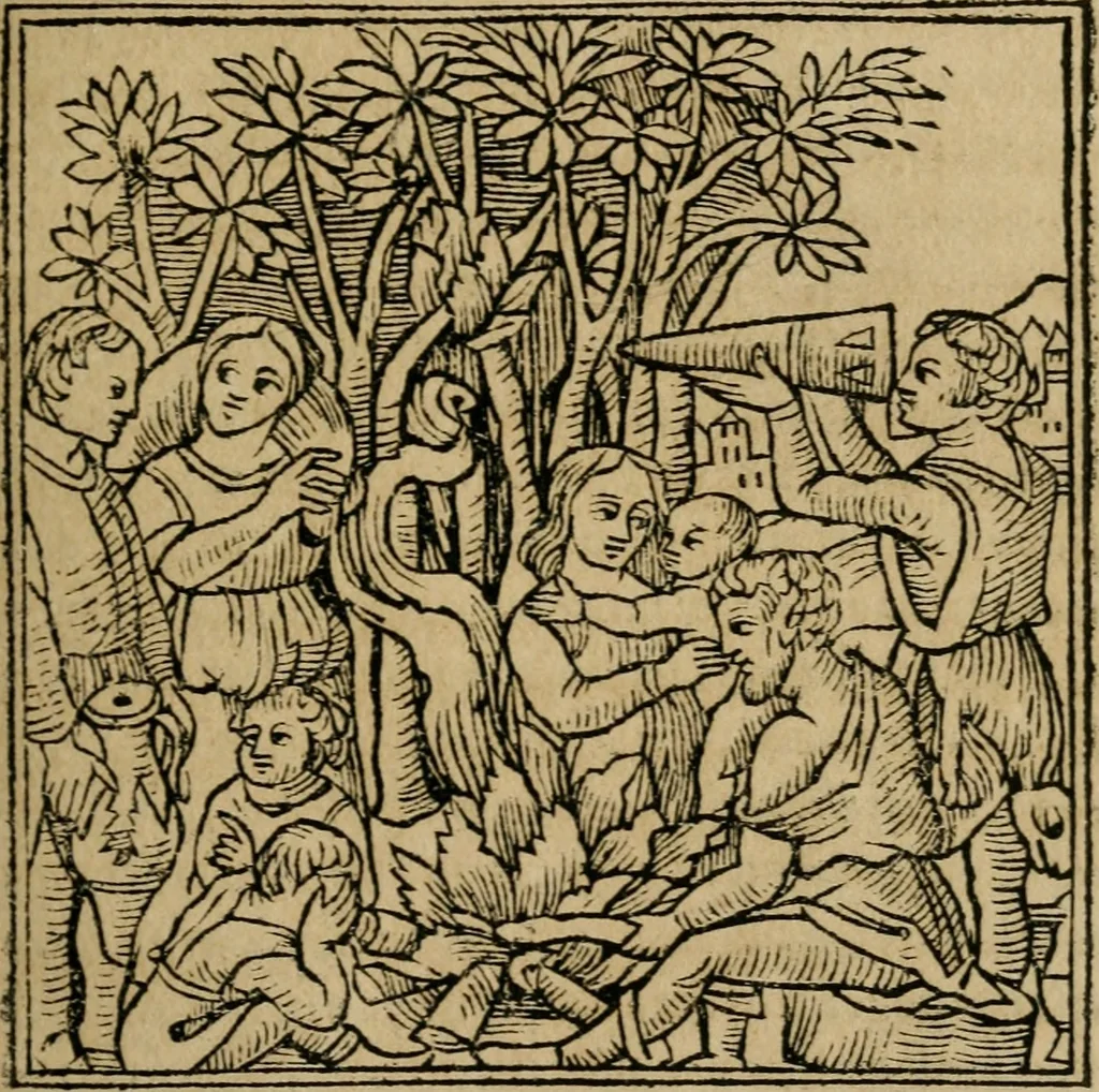 An illustration from M. Vitrvvii De architectura libri decem : summa diligentia recogniti atq; excusi : cum nonnullis figuris sub hoc signo * positis, nunq antea impraessis : additis Iulij Frontini De aqueductibus libris, proter materiae affinitatem, 1523, leaf 58