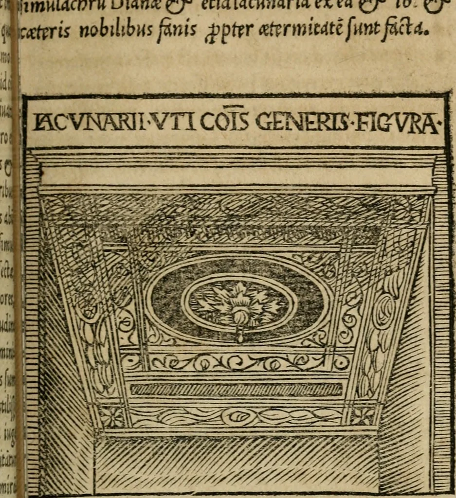 An illustration from M. Vitrvvii De architectura libri decem : summa diligentia recogniti atq; excusi : cum nonnullis figuris sub hoc signo * positis, nunq antea impraessis : additis Iulij Frontini De aqueductibus libris, proter materiae affinitatem, 1523, leaf 86