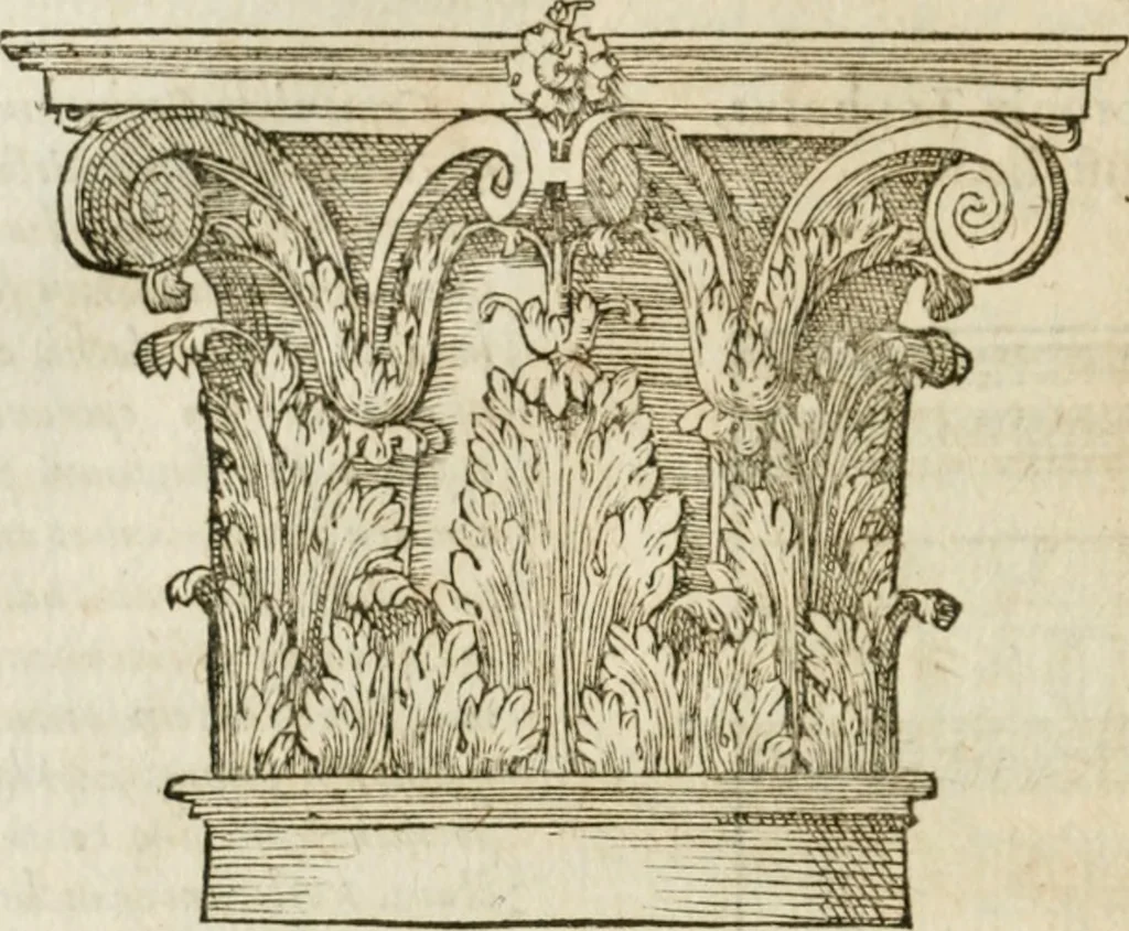 An illustration from M. Vitrvvii Pollionis De architectvra libri decem, ad Caes. Avgvstvm, omnibus omnium editionibus longè emendatiores, collatis veteribus exemplis, 1586, leaf 125